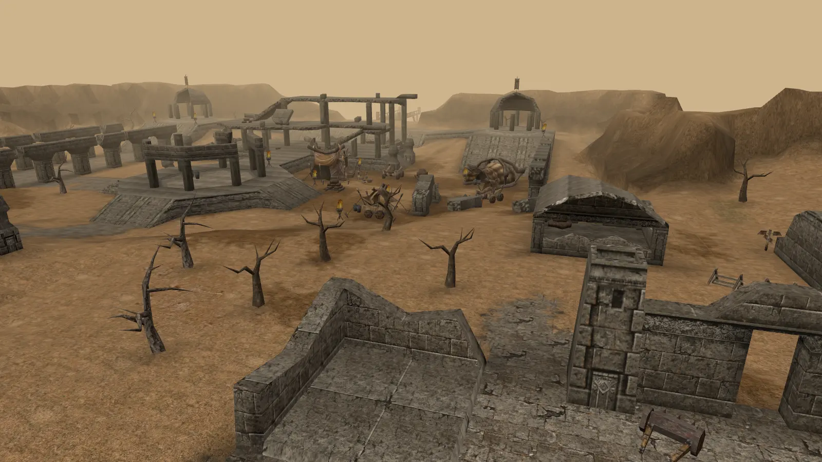 Vila Ruinen, vilarejo em ruínas no deserto